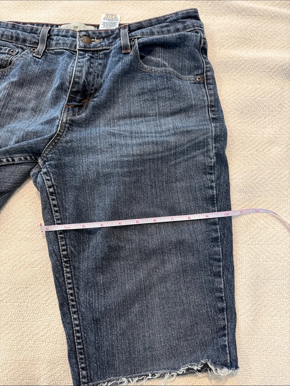 Levi's Dark Blue Mid Rise Cutoff Jean Shorts